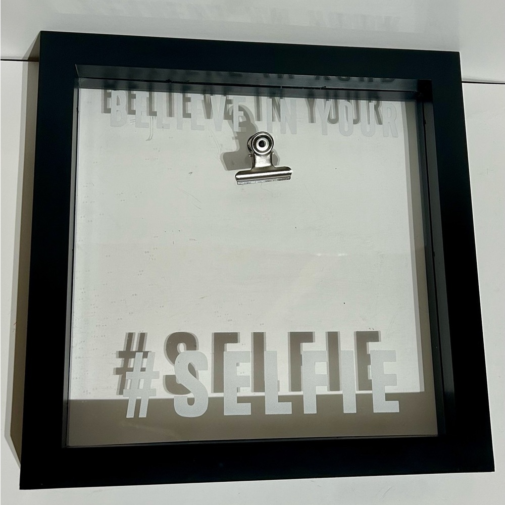 Believe in Your Selfie 12x12x2 Black picture Photo Frame Battery Lights Up